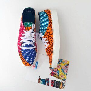 Unisex Ankara Wax African Print Sneakers - Free International Shipping